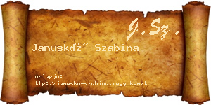 Januskó Szabina névjegykártya